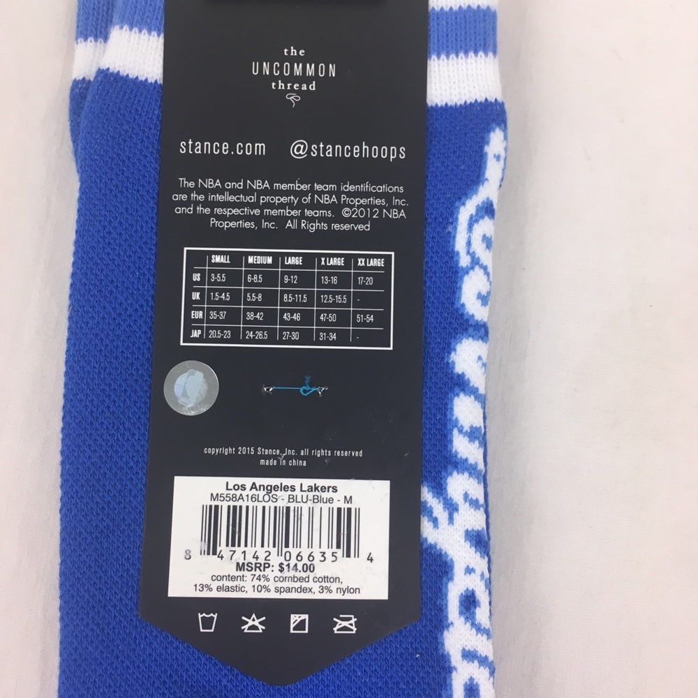 Lakers Hardwood Classics Stance Socks Retro Blue - Picture 5 of 5